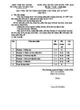 Cấu trúc đề thi chọn học sinh giỏi tỉnh môn Vật lí lớp 10 - Sở GD & ĐT Hải Dương